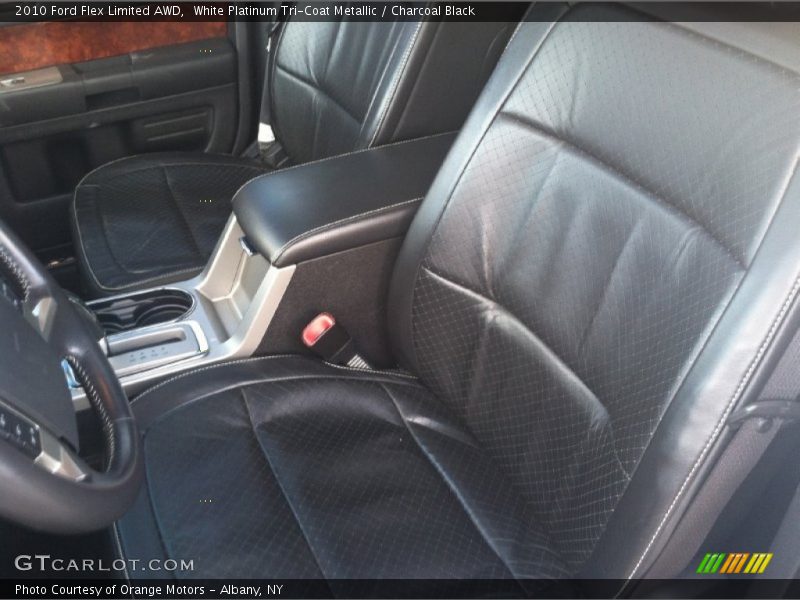 White Platinum Tri-Coat Metallic / Charcoal Black 2010 Ford Flex Limited AWD