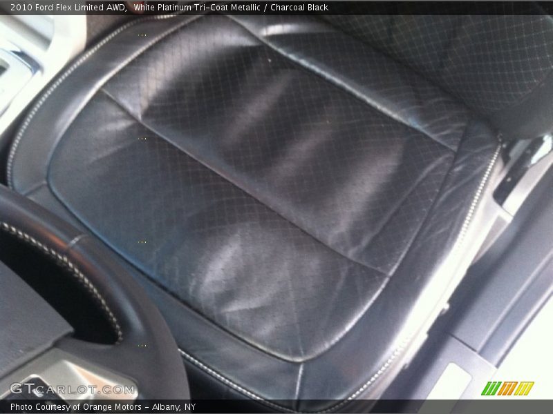 White Platinum Tri-Coat Metallic / Charcoal Black 2010 Ford Flex Limited AWD