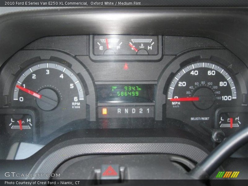 Oxford White / Medium Flint 2010 Ford E Series Van E250 XL Commericial