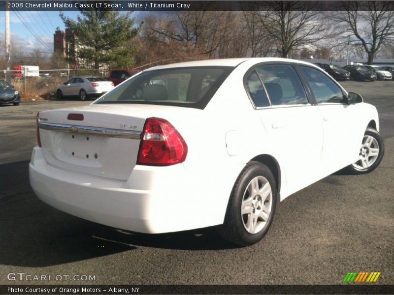 White / Titanium Gray 2008 Chevrolet Malibu Classic LT Sedan