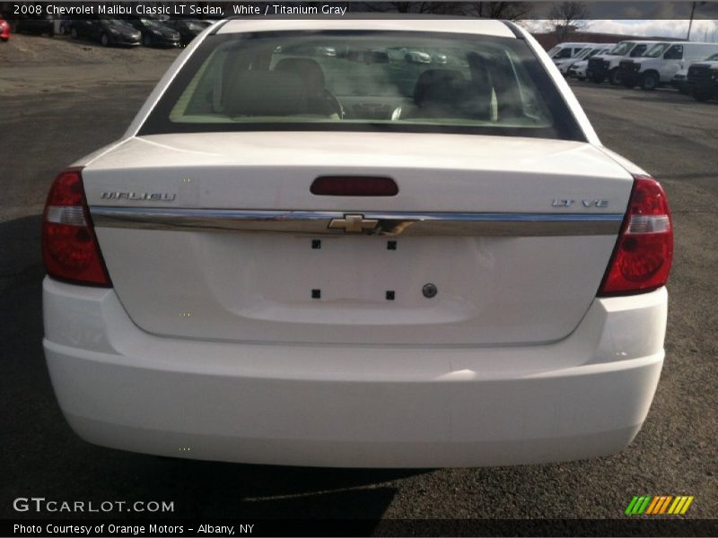 White / Titanium Gray 2008 Chevrolet Malibu Classic LT Sedan