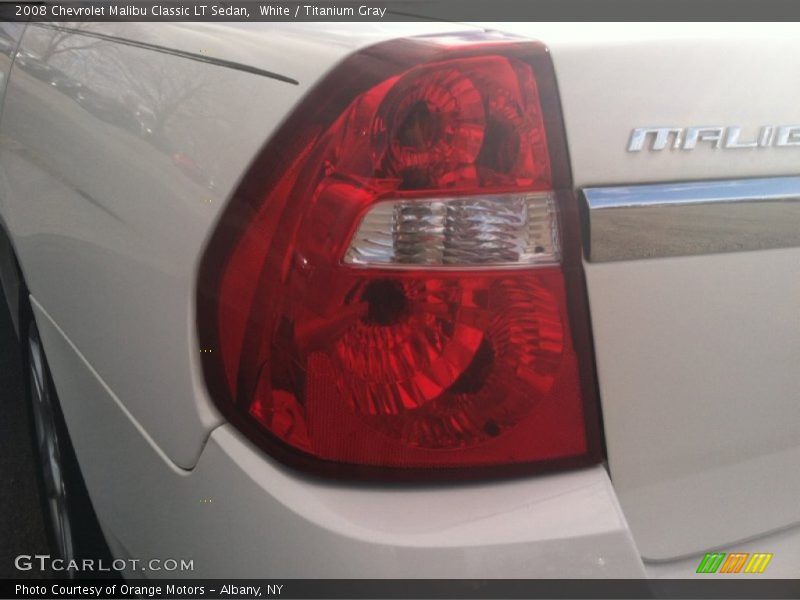 White / Titanium Gray 2008 Chevrolet Malibu Classic LT Sedan