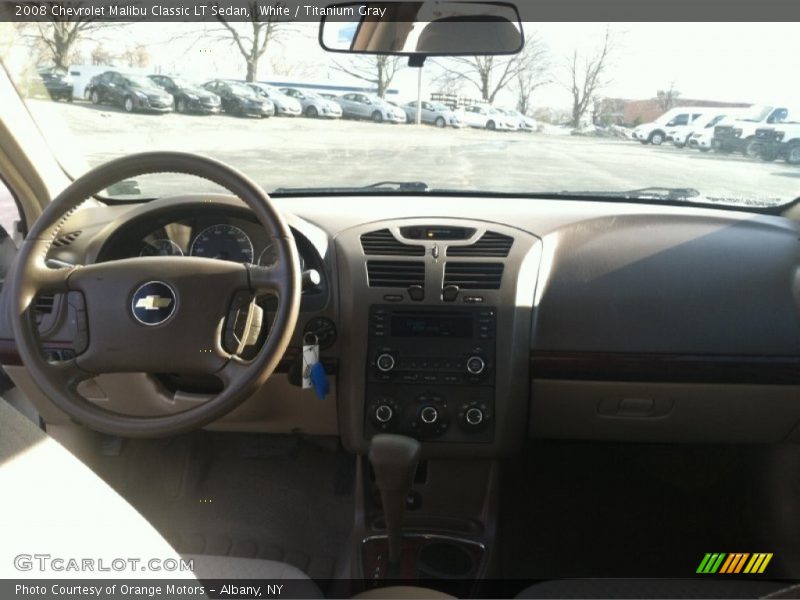 White / Titanium Gray 2008 Chevrolet Malibu Classic LT Sedan