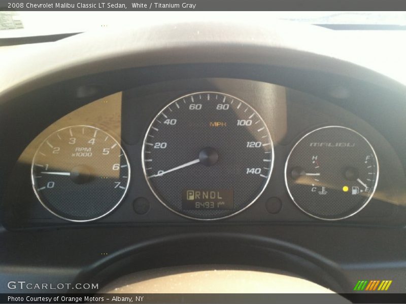 White / Titanium Gray 2008 Chevrolet Malibu Classic LT Sedan