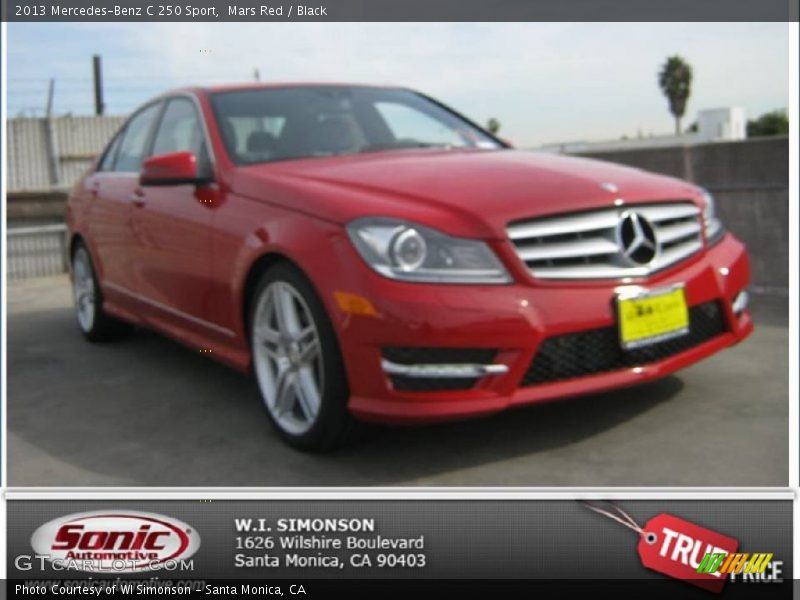 Mars Red / Black 2013 Mercedes-Benz C 250 Sport