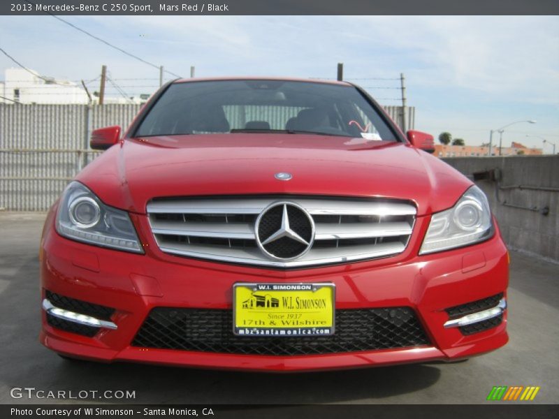 Mars Red / Black 2013 Mercedes-Benz C 250 Sport