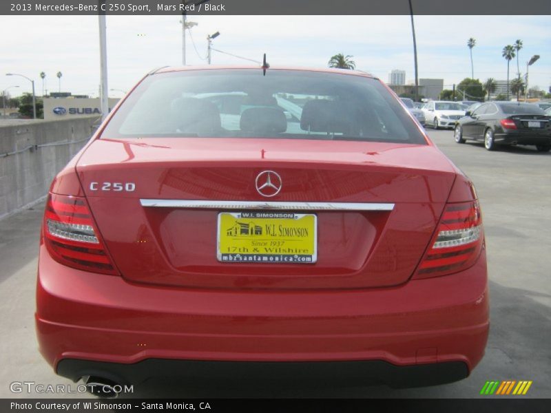 Mars Red / Black 2013 Mercedes-Benz C 250 Sport