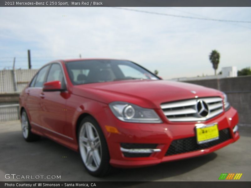 Mars Red / Black 2013 Mercedes-Benz C 250 Sport