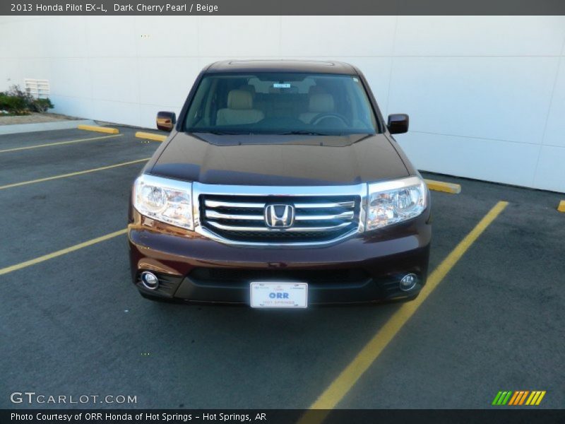 Dark Cherry Pearl / Beige 2013 Honda Pilot EX-L