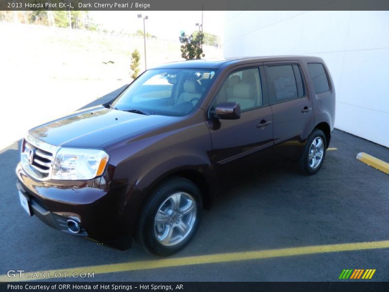 Dark Cherry Pearl / Beige 2013 Honda Pilot EX-L