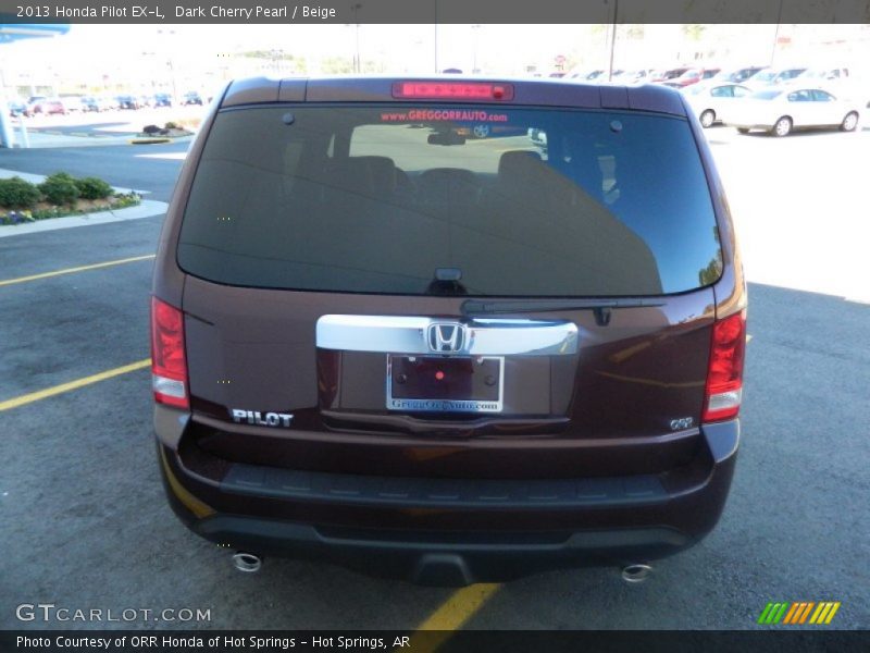 Dark Cherry Pearl / Beige 2013 Honda Pilot EX-L
