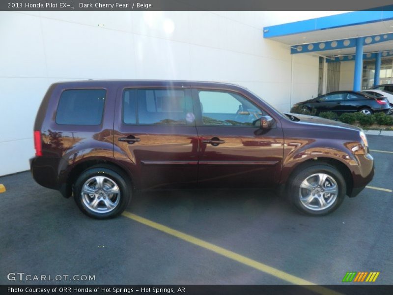 Dark Cherry Pearl / Beige 2013 Honda Pilot EX-L