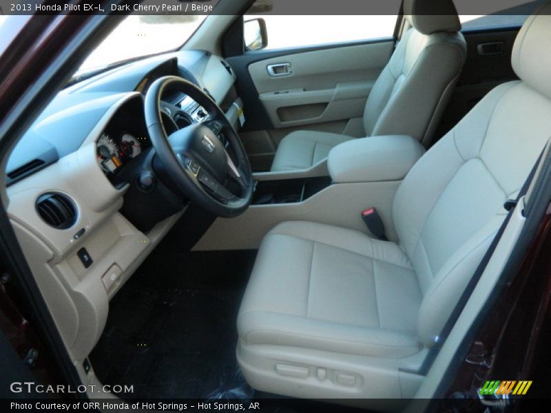 Dark Cherry Pearl / Beige 2013 Honda Pilot EX-L