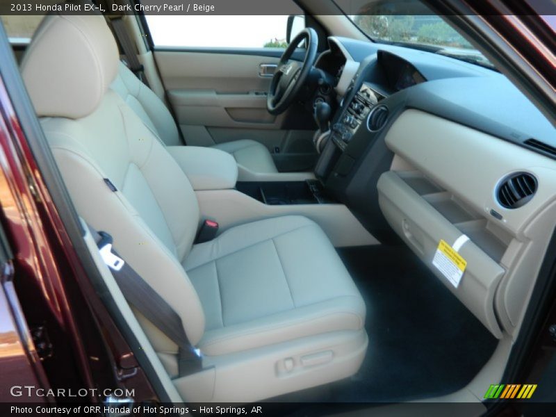 Dark Cherry Pearl / Beige 2013 Honda Pilot EX-L
