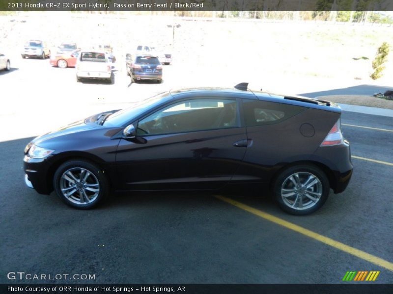 Passion Berry Pearl / Black/Red 2013 Honda CR-Z EX Sport Hybrid