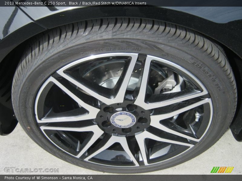 Black / Black/Red Stitch w/DINAMICA Inserts 2013 Mercedes-Benz C 250 Sport