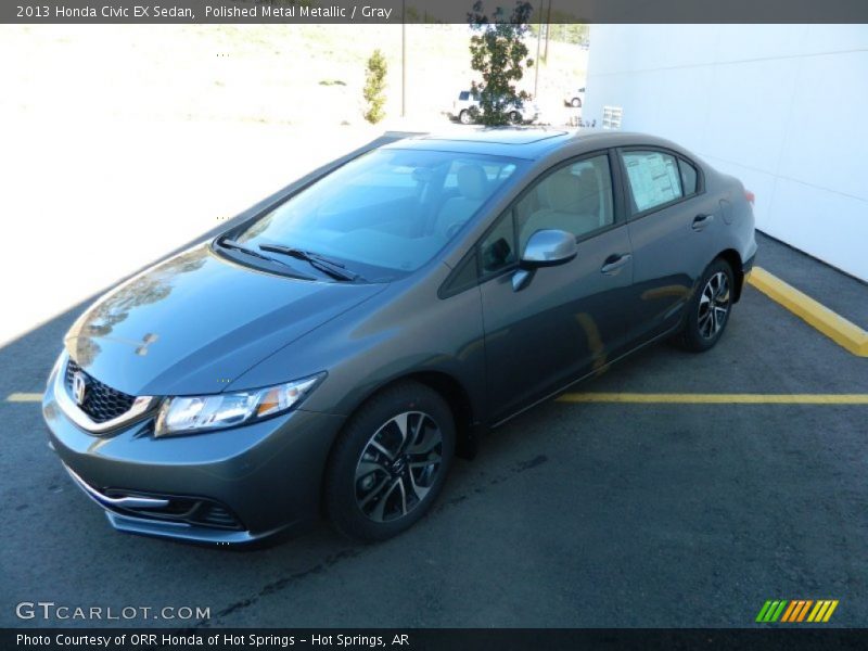 Polished Metal Metallic / Gray 2013 Honda Civic EX Sedan