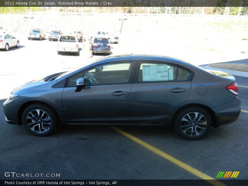 Polished Metal Metallic / Gray 2013 Honda Civic EX Sedan