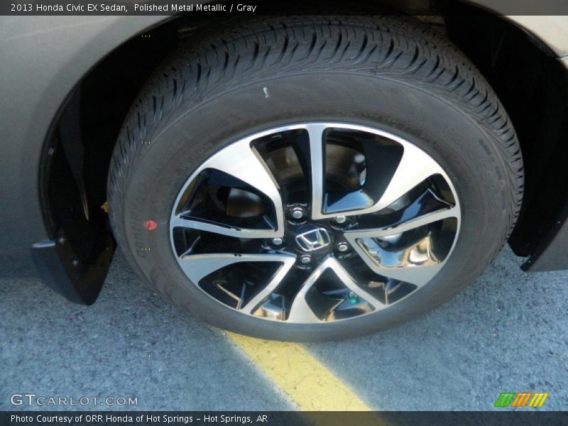 Polished Metal Metallic / Gray 2013 Honda Civic EX Sedan