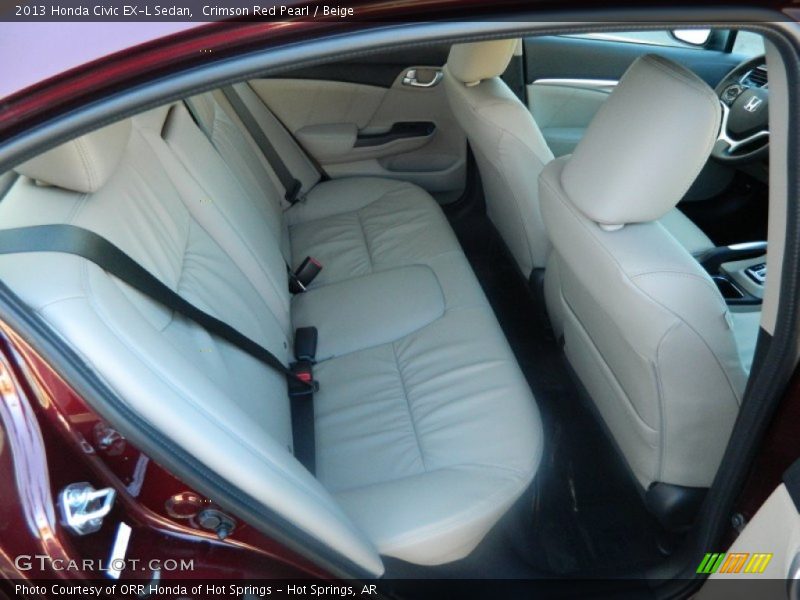 Crimson Red Pearl / Beige 2013 Honda Civic EX-L Sedan