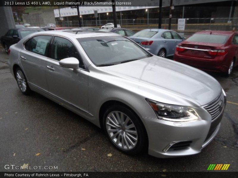 Liquid Platinum / Black/Shimamoku Espresso 2013 Lexus LS 460 L AWD