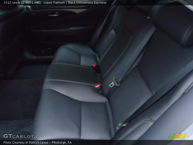 Liquid Platinum / Black/Shimamoku Espresso 2013 Lexus LS 460 L AWD