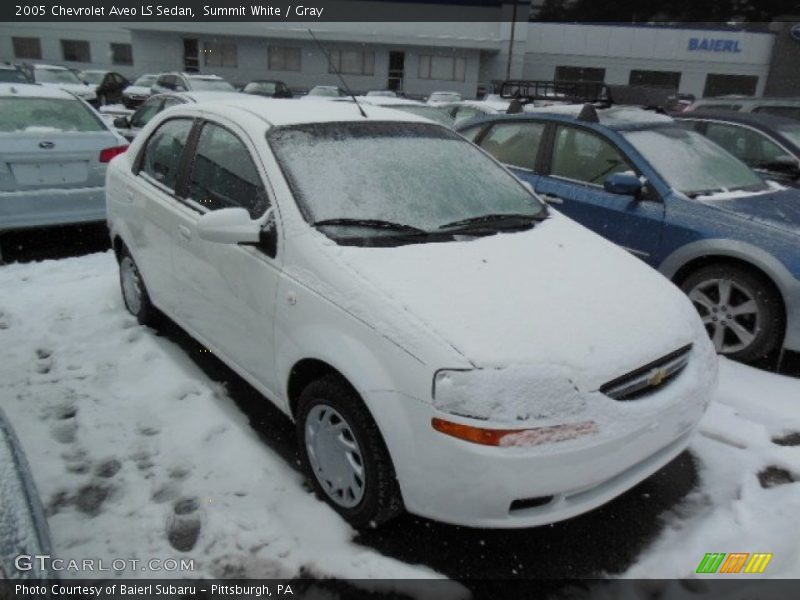 Summit White / Gray 2005 Chevrolet Aveo LS Sedan
