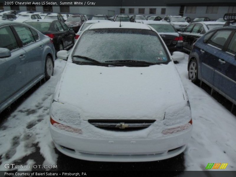 Summit White / Gray 2005 Chevrolet Aveo LS Sedan