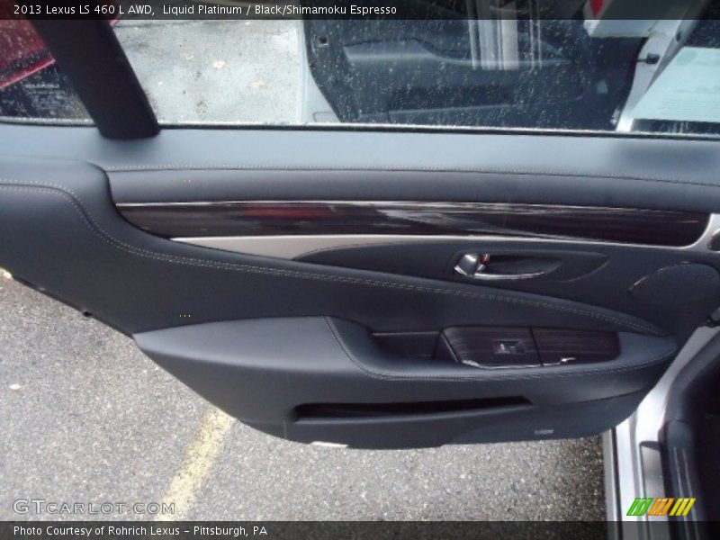 Liquid Platinum / Black/Shimamoku Espresso 2013 Lexus LS 460 L AWD
