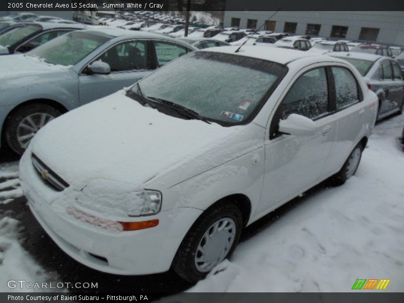 Summit White / Gray 2005 Chevrolet Aveo LS Sedan