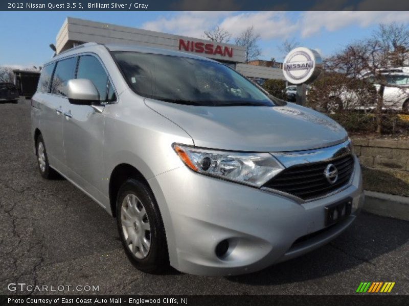 Brilliant Silver / Gray 2012 Nissan Quest 3.5 S