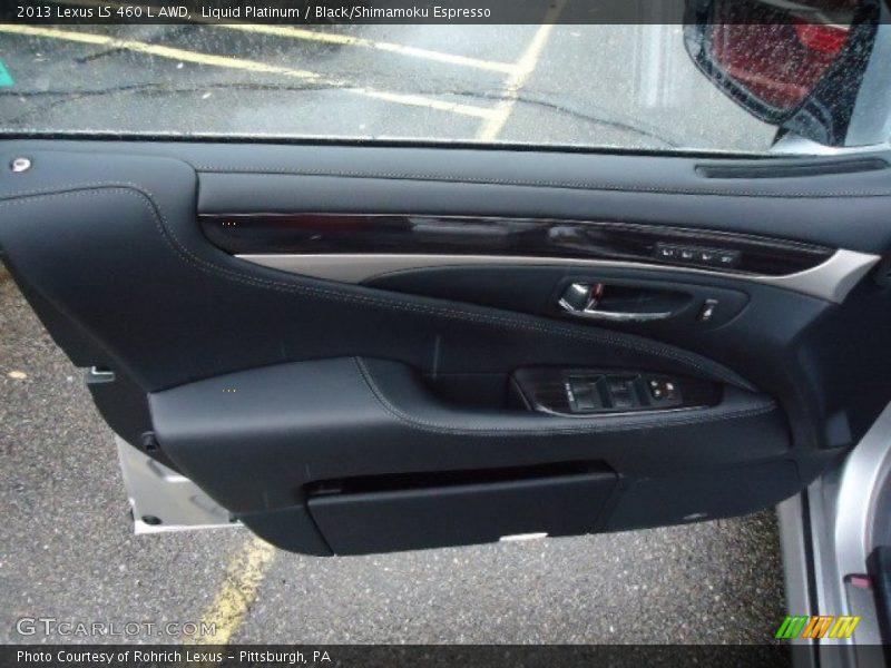 Liquid Platinum / Black/Shimamoku Espresso 2013 Lexus LS 460 L AWD