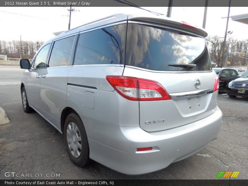 Brilliant Silver / Gray 2012 Nissan Quest 3.5 S