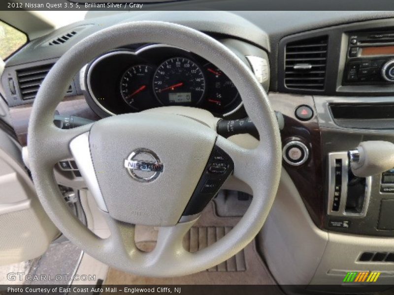 Brilliant Silver / Gray 2012 Nissan Quest 3.5 S
