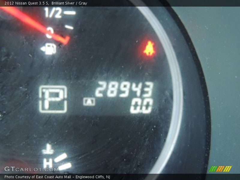 Brilliant Silver / Gray 2012 Nissan Quest 3.5 S