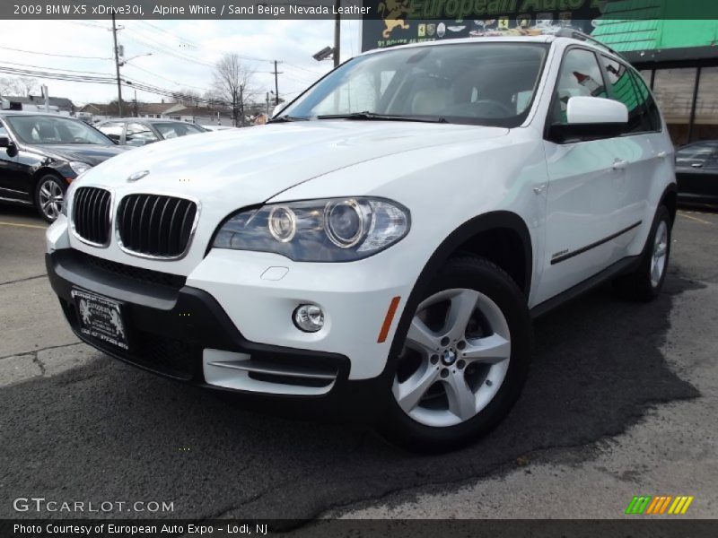 Alpine White / Sand Beige Nevada Leather 2009 BMW X5 xDrive30i