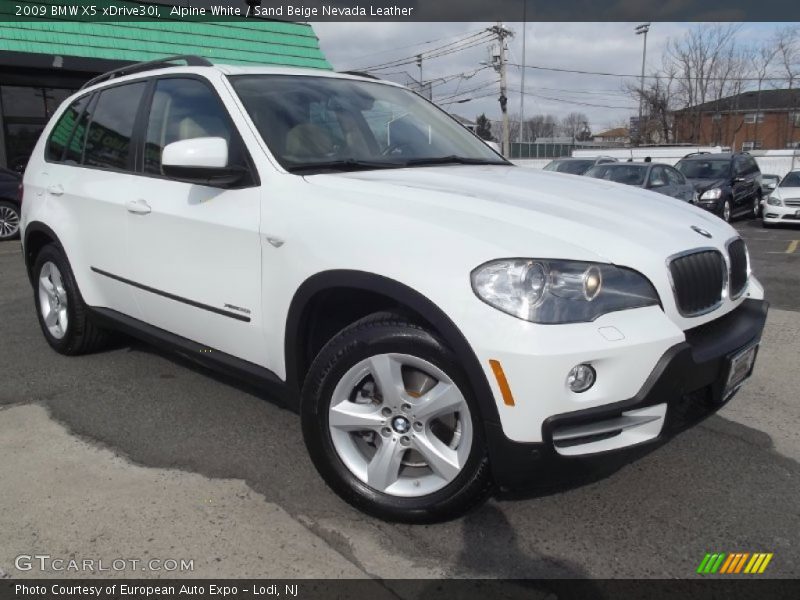 Alpine White / Sand Beige Nevada Leather 2009 BMW X5 xDrive30i