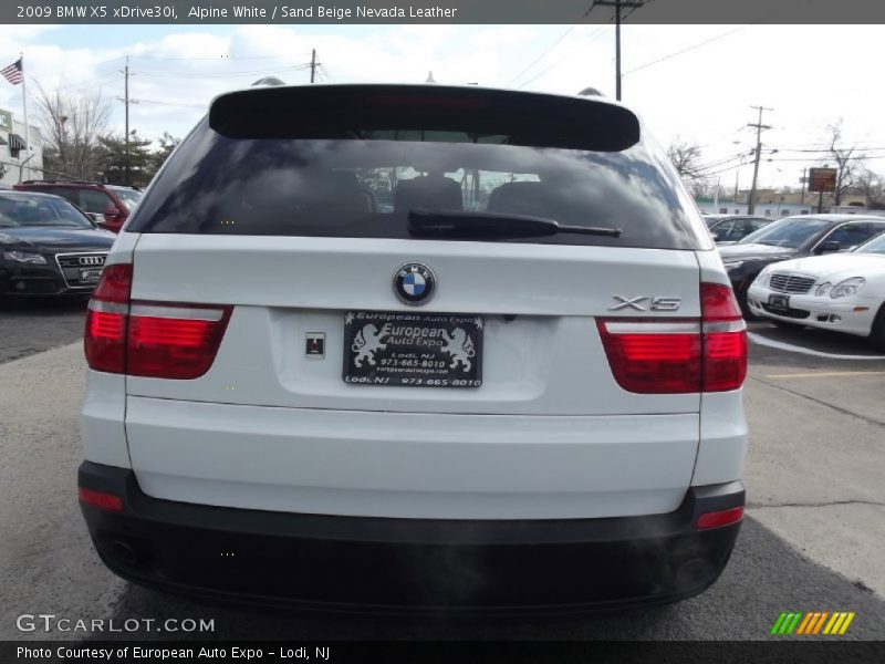 Alpine White / Sand Beige Nevada Leather 2009 BMW X5 xDrive30i