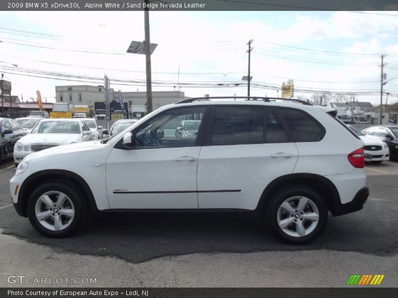 Alpine White / Sand Beige Nevada Leather 2009 BMW X5 xDrive30i