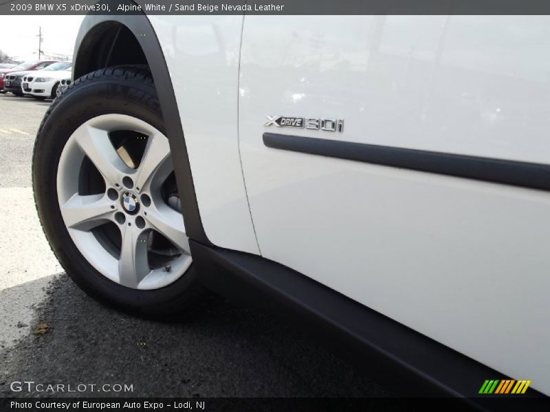 Alpine White / Sand Beige Nevada Leather 2009 BMW X5 xDrive30i