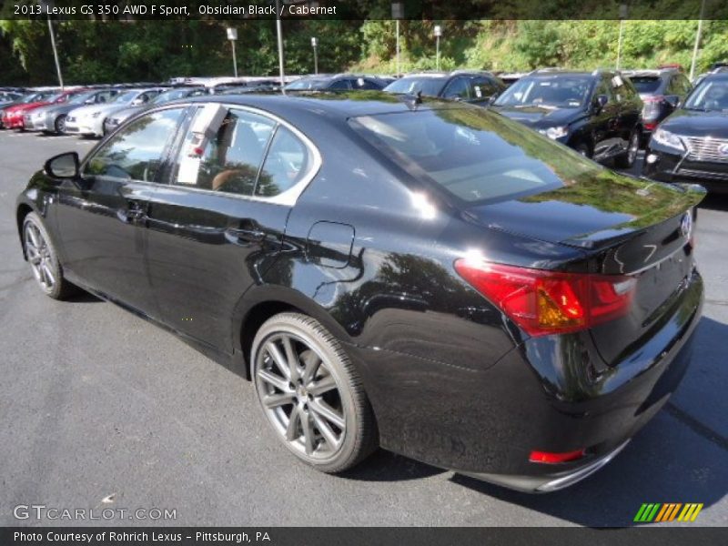 Obsidian Black / Cabernet 2013 Lexus GS 350 AWD F Sport
