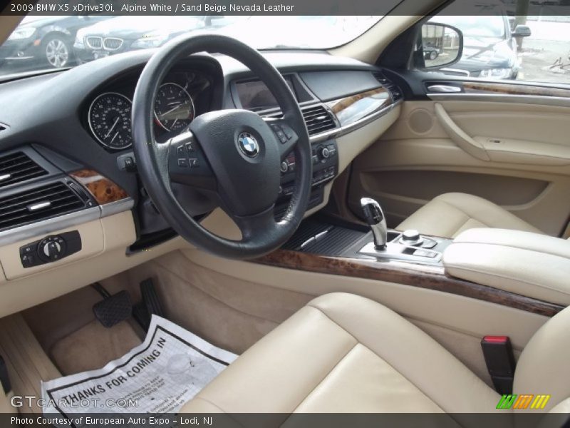 Alpine White / Sand Beige Nevada Leather 2009 BMW X5 xDrive30i