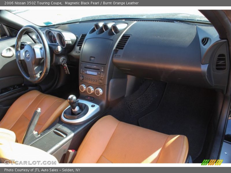 Magnetic Black Pearl / Burnt Orange Leather 2006 Nissan 350Z Touring Coupe