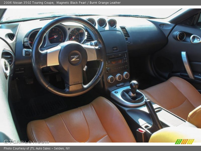 Magnetic Black Pearl / Burnt Orange Leather 2006 Nissan 350Z Touring Coupe