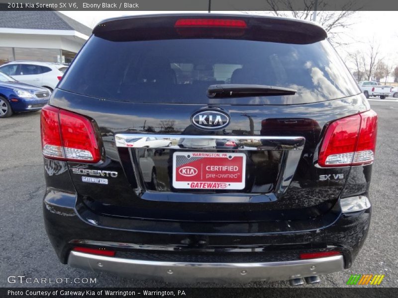Ebony Black / Black 2011 Kia Sorento SX V6