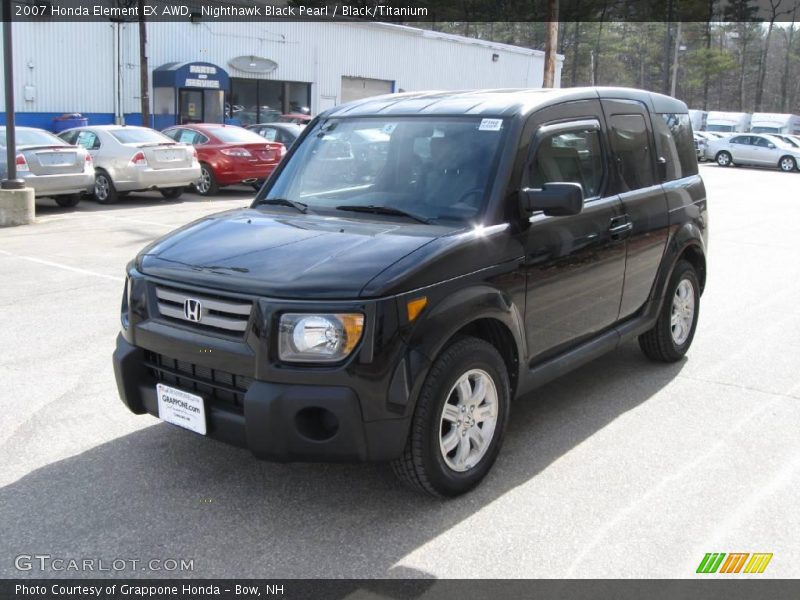 Nighthawk Black Pearl / Black/Titanium 2007 Honda Element EX AWD