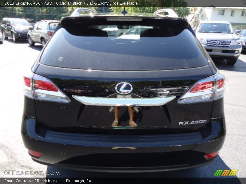 Obsidian Black / Black/Ebony Birds Eye Maple 2013 Lexus RX 450h AWD