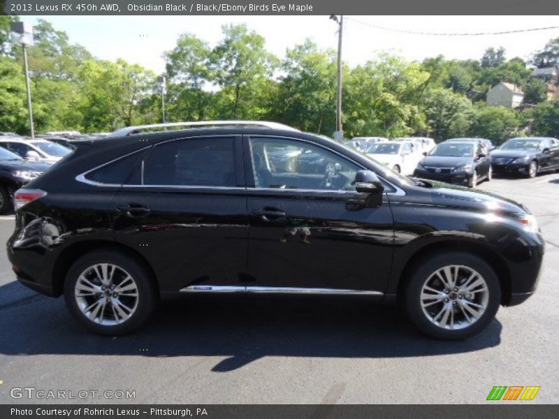 Obsidian Black / Black/Ebony Birds Eye Maple 2013 Lexus RX 450h AWD