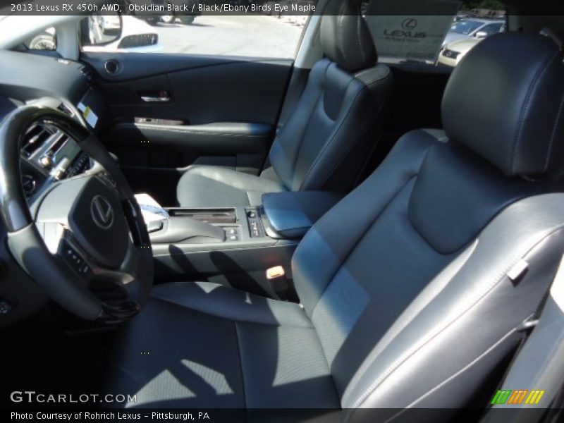Obsidian Black / Black/Ebony Birds Eye Maple 2013 Lexus RX 450h AWD