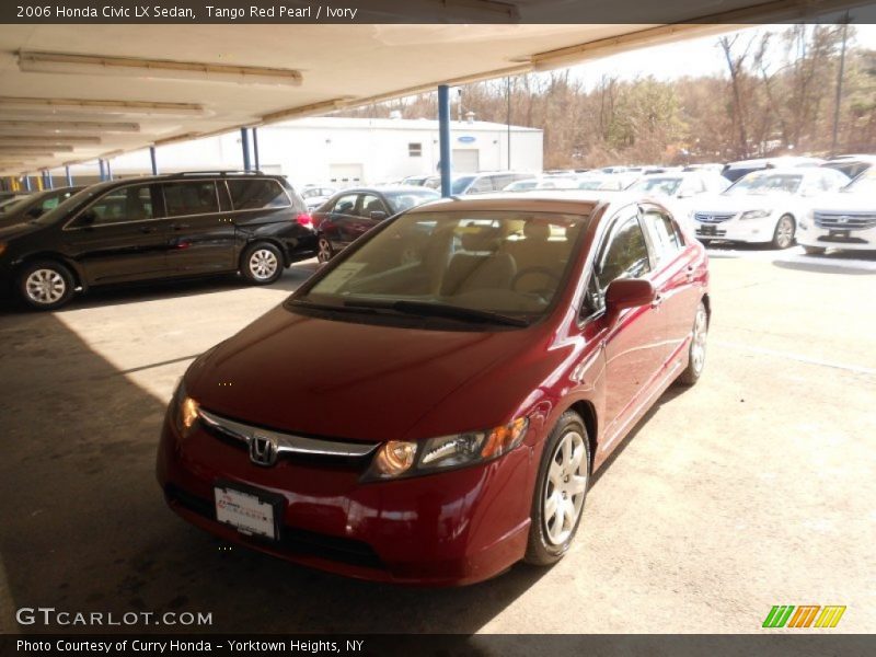 Tango Red Pearl / Ivory 2006 Honda Civic LX Sedan